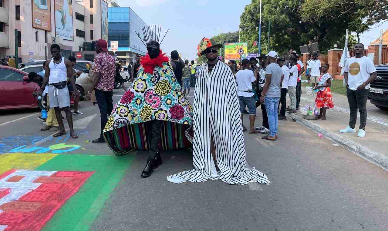 Locals showing their fashion style at the Chale Wote Festival