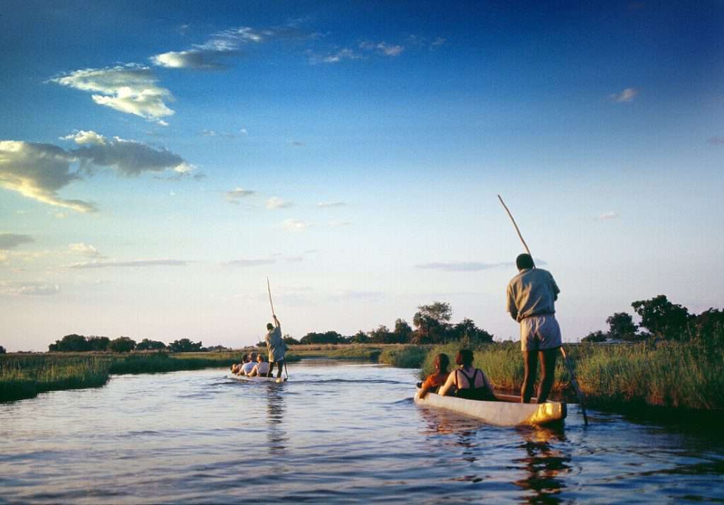 People Exploring the Okavango Delta