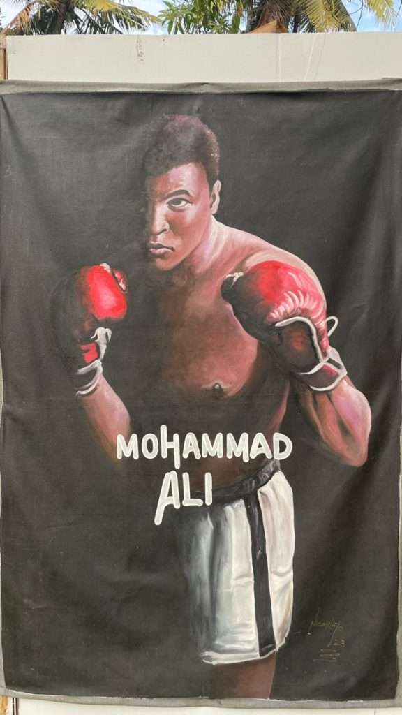 An incredibly good artwork of the boxing legend, Mohammed Ali