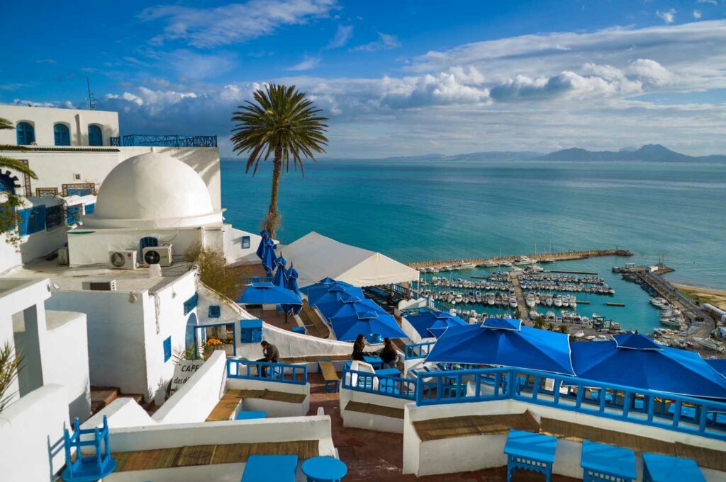 the blue-white themed town of Sidi Bou Said 