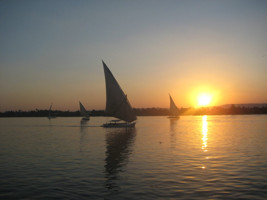 sunset in luxor egypt